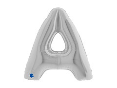 Balon foliowy literka A srebrny - 40" - 1 szt.