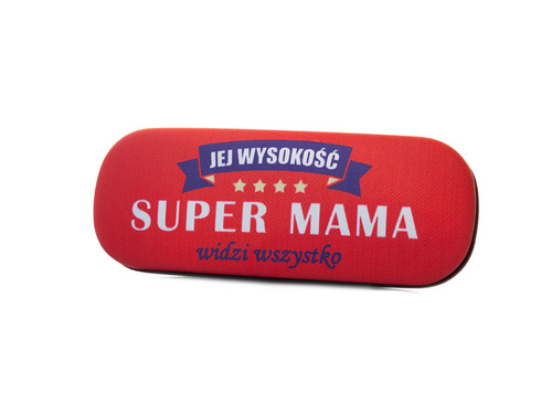 Etui na okulary Super Mama czerwone