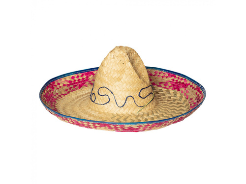 Sombrero meksykańskie słomkowe - 52 cm - 1 szt.