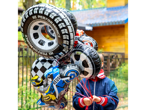 Balon foliowy Racing Car Koło - 68x75 cm - 1 szt.