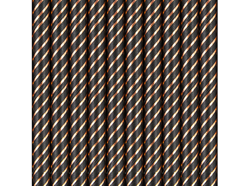 Słomki papierowe w paski - 19,5 cm - 10 szt.