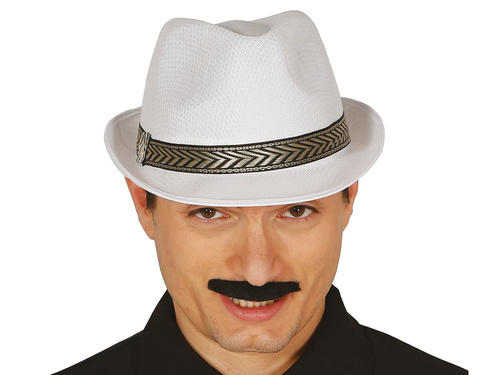 Kapelusz Gangstera biały - 1 szt.