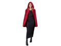 Peleryna z kapturem - burgundowa  - 80 cm