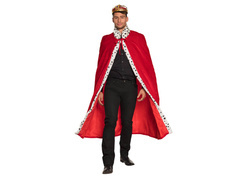 Peleryna Króla dla dorosłych czerwona