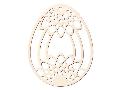 Zawieszka drewniana Jajko - 10 cm - 1 szt.