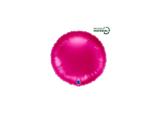 Balon foliowy okrągły ciemno różowy - 14" - 1 szt.