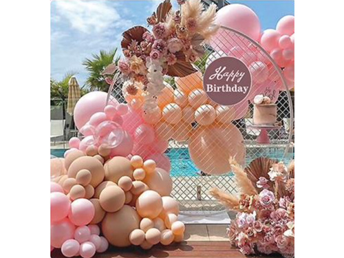 Zestaw balonów do girlandy balonowej różowo-morelowy - 80 szt.