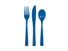 Sztućce plastikowe granatowe - 18 szt.