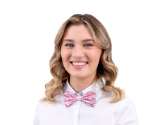 Mucha cekinowa różowa - 7 x 12 cm - 1 szt.