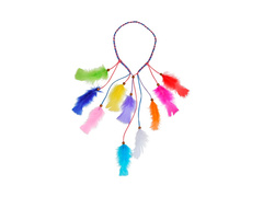 Wielokolorowa indiańska opaska z piórami