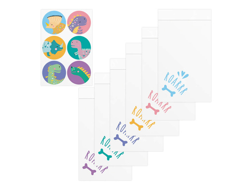 Torebki papierowe Dinozaury - 6 szt.