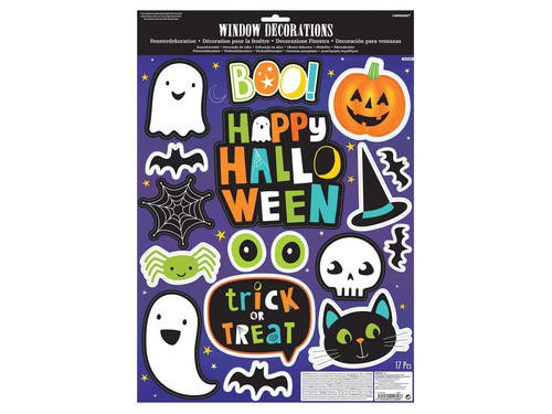 Naklejki na szybę Halloween - 1 komplet