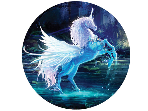 Dekoracyjny opłatek tortowy Jednorożec - 20 cm