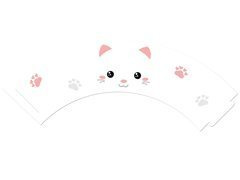 Papilotki na babeczki Słodki Kotek - 6 szt.