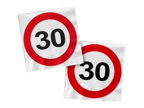 Serwetki Znak zakazu 30tka - 33 cm - 20 szt.