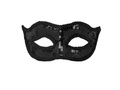 Maska karnawałowa czarna z cekinami - 1 szt.