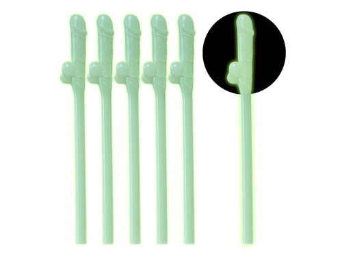Fluorescencyjne słomki peniski - 6 szt.