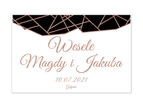Plakat Weselny personalizowany - 90x60 cm