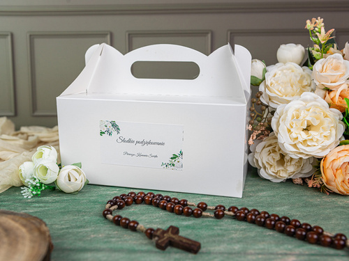 Naklejki personalizowane na pudełka na ciasto - 30 szt.