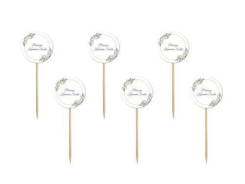 Pikery na I Komunię Świętą - 7 cm - 6 szt.