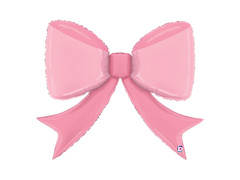 Balon foliowy Kokardka różowa - 90x73 cm - 1 szt.