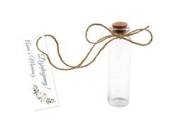 Personalizowane podziękowania dla gości - szklane buteleczki - 6 kpl.