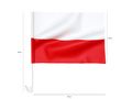 Flaga Polski na okno samochodowe - 30x40 cm - 1 szt.