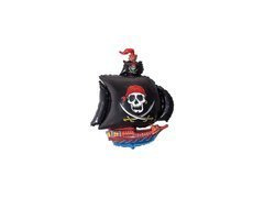 Balon foliowy do patyka Statek piracki - 39 x 29 cm - 1 szt