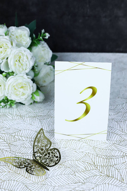 Stojak papierowy z numerem na stół weselny - 1 szt.