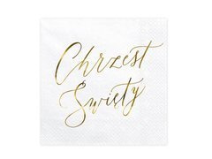 Serwetki Chrzest Święty 3 warst. 33x33 białe 20 szt
