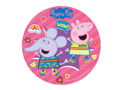 Dekoracyjny opłatek tortowy Świnka Peppa - 20 cm - 1 szt.