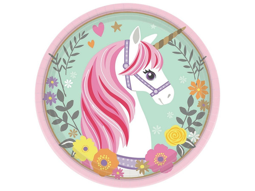 Dekoracyjny opłatek tortowy Jednorożec - 20 cm