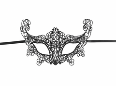 Koronkowa maska karnawałowa czarna - 1 szt.