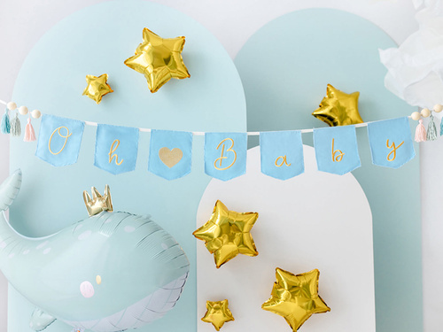 Baner materiałowy Oh Baby błękitny - 250 cm - 1 szt.
