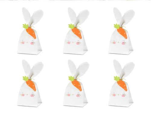 Torebki na prezenty Króliki - 6 szt.