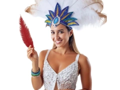 Strusie pióro czerwone - 40 cm - 1 szt.