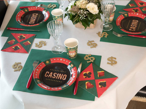 Talerzyki papierowe Kasyno - 22,5 cm - 10 szt.