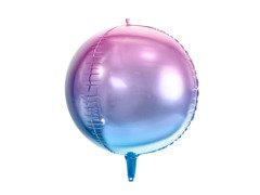 Balon kula fioletowo-niebieski ombre - 35 cm - 1 szt.