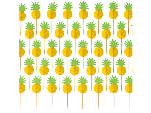 Pikery koktajlowe Ananasy - 14 cm - 50 szt.