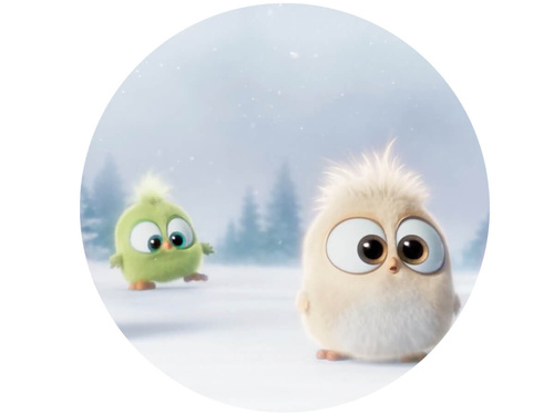 Dekoracyjny opłatek tortowy Angry Birds - 20 cm