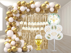 Zestaw dekoracji na Komunię Świętą - 133 szt.