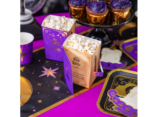 Pudełka na popcorn Księga Zaklęć - 9x12,5 cm - 3 szt.