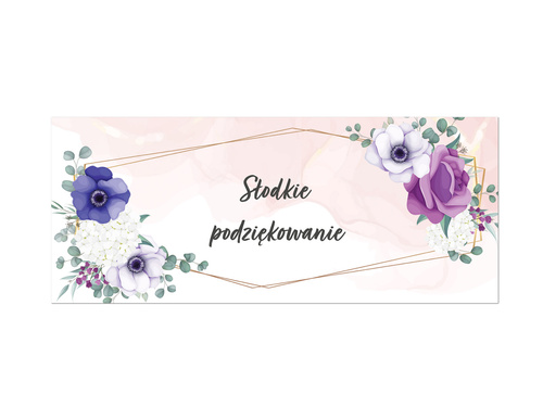 Naklejki na pudełka na ciasto z kwiatami - 8 szt.