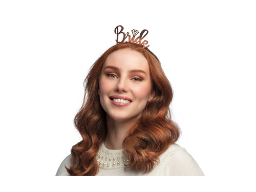 Metalowa Opaska na głowę „Bride” różowe złoto