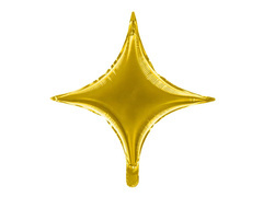 Balon foliowy Gwiazda złota - 42 cm - 1 szt.
