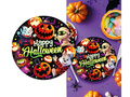 Talerzyki papierowe na Halloween Małe Potworki - 23 cm - 6 szt.