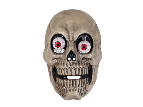 Maska Czaszka z ruchomymi oczami - 1 szt.