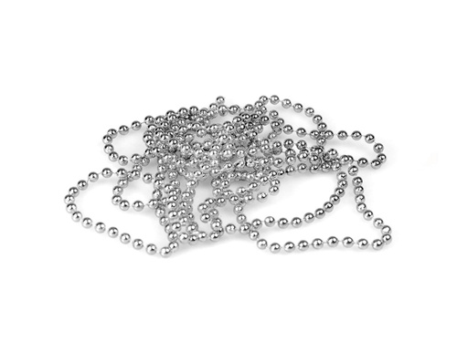 Łańcuch z perełkami srebrny - 270 cm - 1 szt.