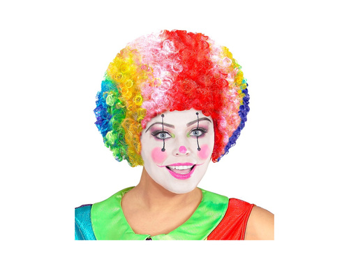 Wielokolorowa kręcona peruka włosy afro