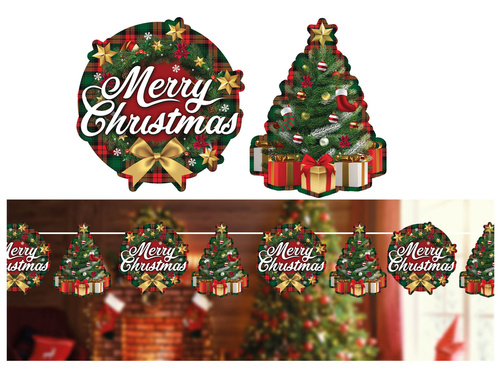 Girlanda świąteczna Merry Christmas - 300 cm - 1 szt.